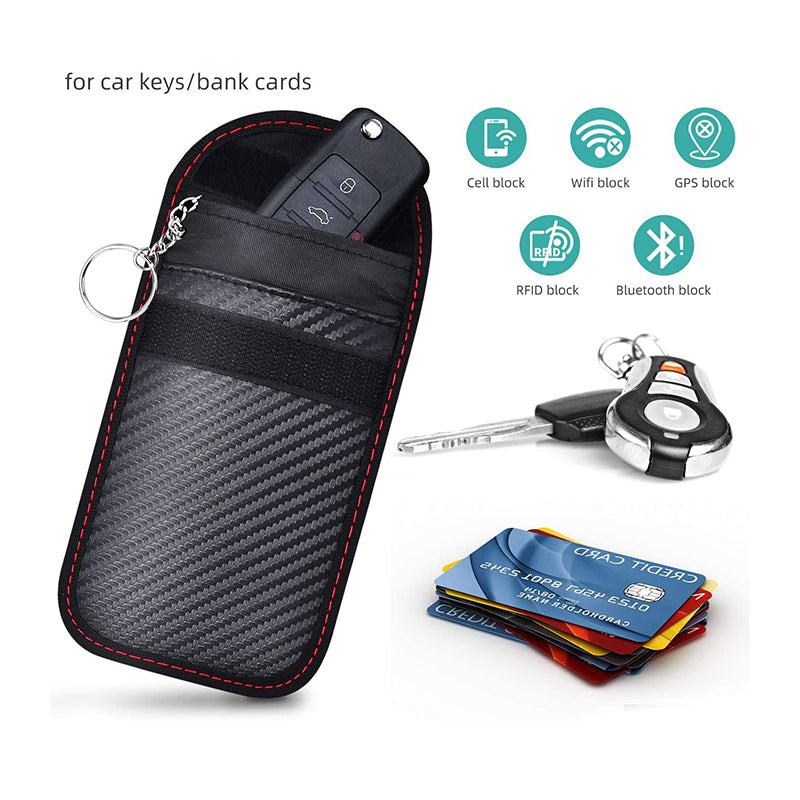 Faraday Bags - Block GPS - Bluetooth - WiFi - RFID and Protect Keyfobs Waterproof Phone Size