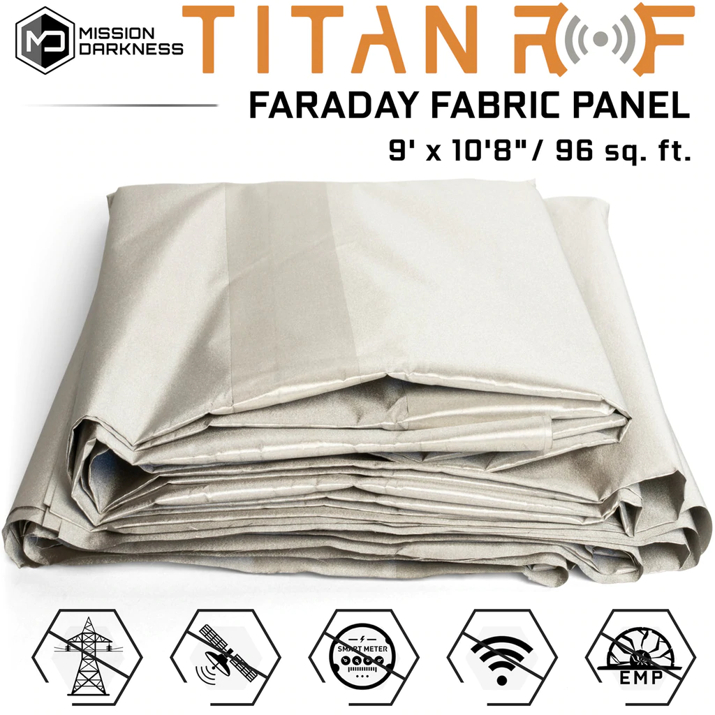 Titanrf Faraday Fabric EMI RFID Shielding Cell WiFi and Bluetooth EMF  Radiation for sale online