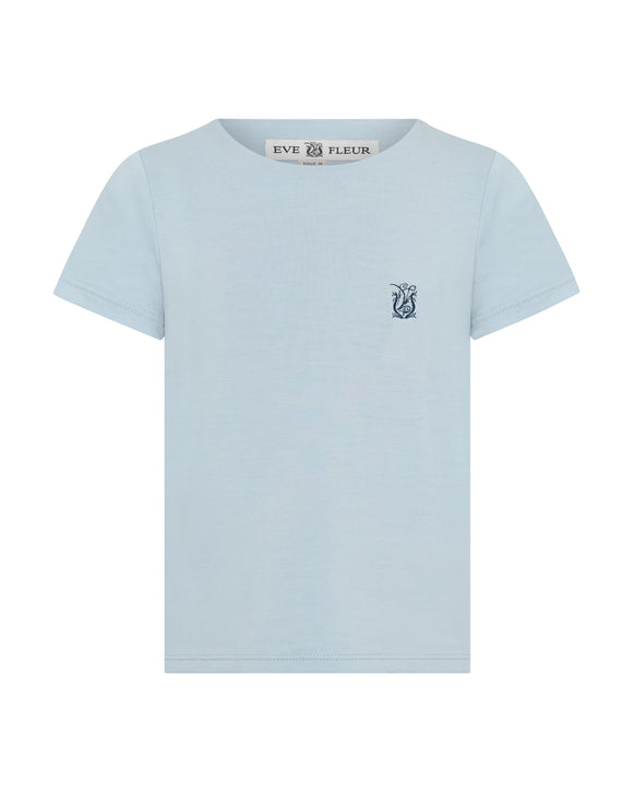 Eve Fleur - EMF Shielding Kids Tee Shirt - Sky Blue