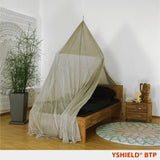 YSHIELD BTP Shielding Canopy Pyramidal Single Bed Silver-Tulle