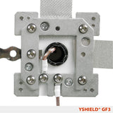 YSHIELD® GF3 Grounding Housing - 80x80mm Professional EMF Shielding Connection Hub