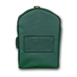 Rounded top SCEC secure cash bag satchel front of bag in Green