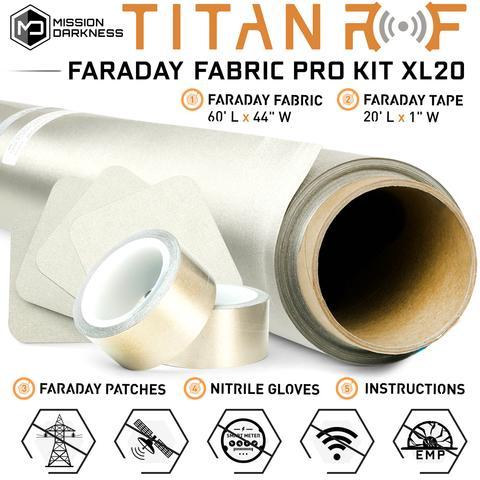 MISSION DARKNESS™ TITANRF FARADAY FABRIC ROLL XL20 (60ft x 44in W)