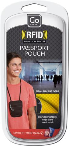 RFID pasport pouch hangs around neck Go travel products