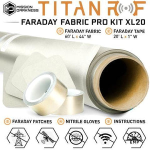 MISSION DARKNESS™ TITANRF FARADAY FABRIC XL20 (60ft x 44in W)